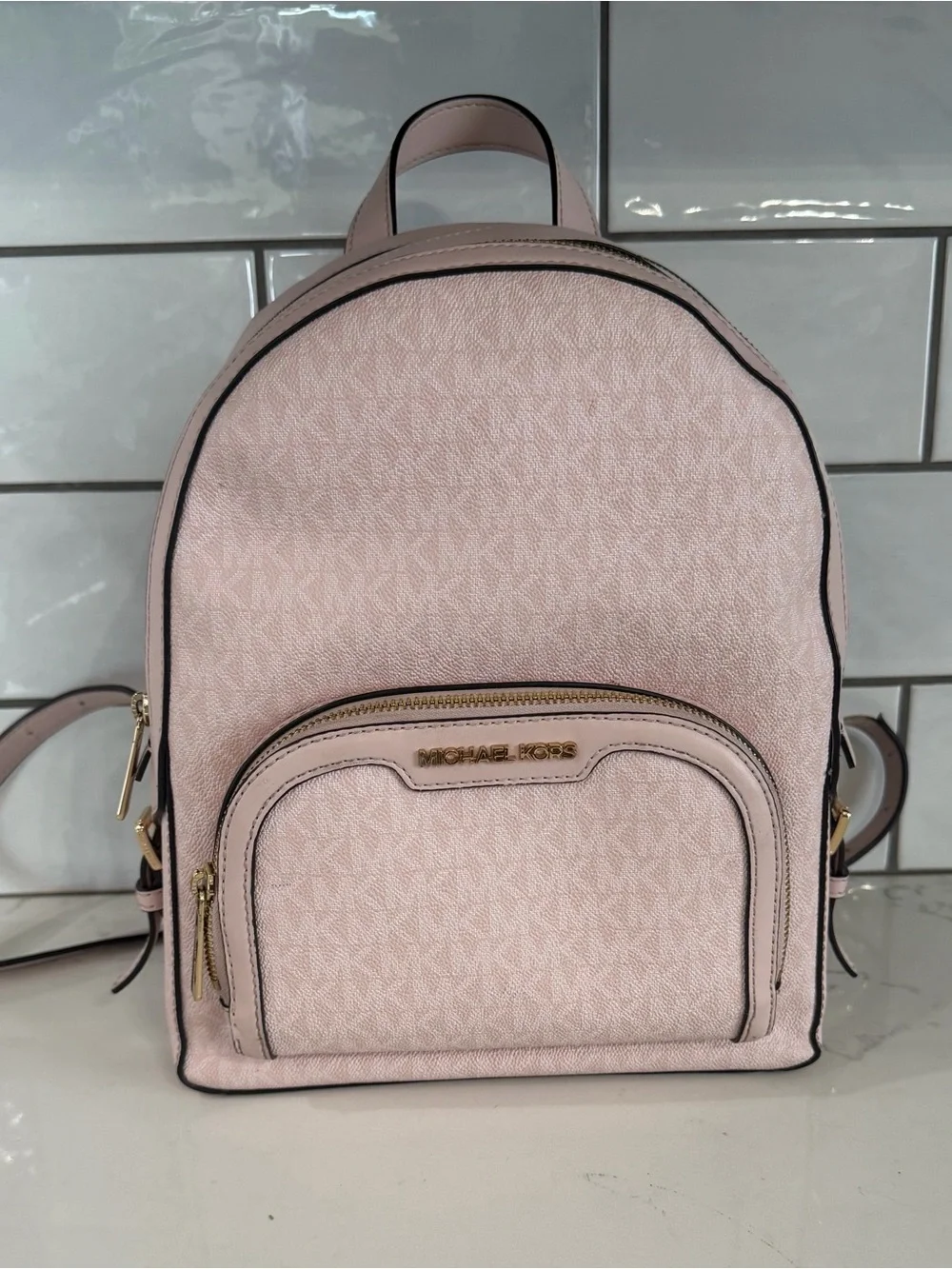 Michael Kors Jaycee Medium Backpack with Gold Hardware